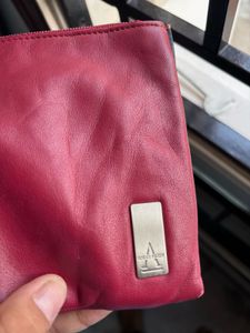 Red Leather Pouch