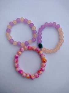 Bisexual Crystal Beaded Bracelets Combo Of 3