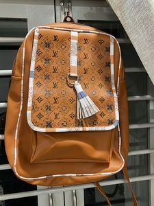 LV Inspired Brown Backpack