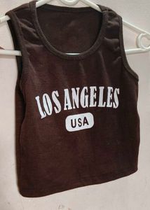 Brown Crop Top