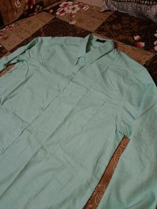 Cotton Light Green Shirt