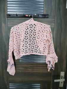 Floral Pink Dress with Shrug