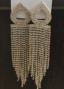 Glamorous Rhinestone Dangle Earrings