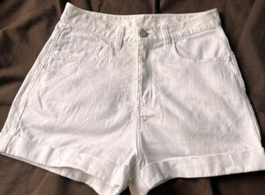 White Denim Shorts