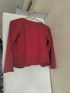 Red Open Front Jacket