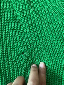 Green Knit Turtleneck Sweater