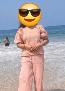 Peach Co-ord set (ajio  brand )