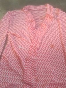 Pink Zig-Zag Print Blouse