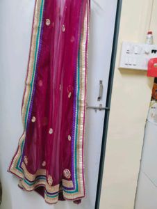 Purple Velvet Lehenga Choli Set
