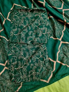 Green Printed Kurta Set