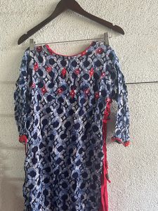 Brand New Cotton 2 Kurti Pattern BlueRed