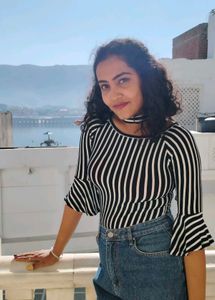 Striped Bell Sleeve Top