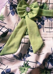 Pale Green With White Skirt