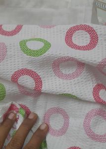 White Frock Crape Cotton Cloth For Age 6 To 8