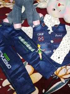 Cute Kids Denim Outfit Set