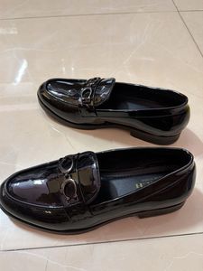 Coach Black Glassy Partywear Loafers