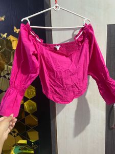 Chic Pink Off-Shoulder Top