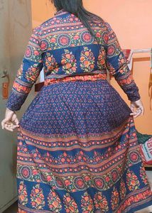 Floral Print Ethnic Maxi Dress