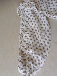 Polka Dot Ruffle Top