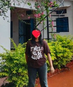 Brown Graphic Print T-Shirt