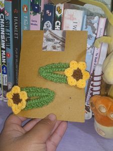 Crochet Hair Clips ( 2 Pcs )