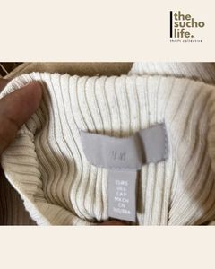 White Ribbed Mock Neck Top | Polo | Women