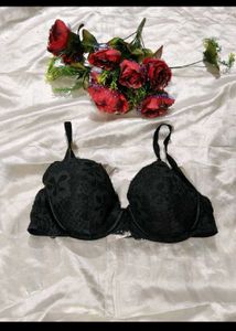 Black Lace Bra
