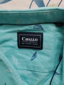 Blue Cotton Linen Shirt