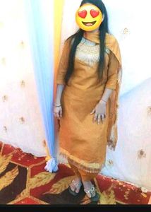 Yellow Dress suit and salwar with heavy dupatta