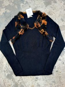 Fur Trim Sweater