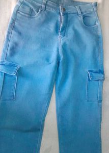 Blue Cargo Pants