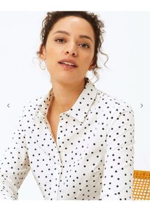 Uniqlo Polka Dot Button Down Shirt