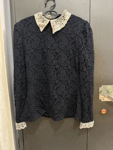 Lace Top with Collar