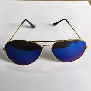 Blue Lens Aviator Sunglasses (Unisex)