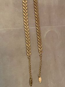 Gold Pleated Anklet