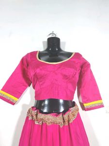 Pink And Yellow Lehenga Choli (Women&#39;s)
