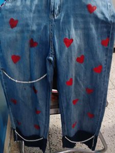 Heart Denim Jeans