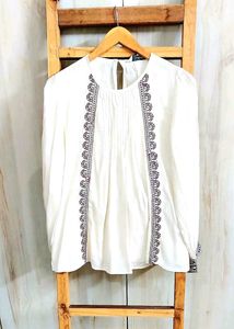 Embroidered White Top size 40-42