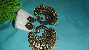 Peacock Heavy Statement Earrings