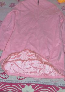 Stylish KoreanTopPink And White Koller Long Sleeve