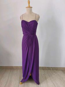 Purple Draped Maxi Dress