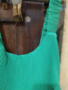 Peacock Green Colour One Strip Stretchable Top