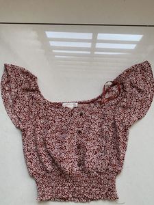 Floral Print Crop Top
