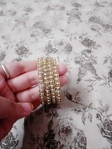 Set of 4 Gold Bangle Bracelets
