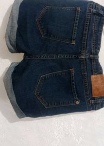 Denim Roll-Cuff Shorts