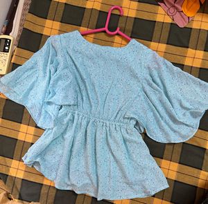 Floral Blue Top/Tunic