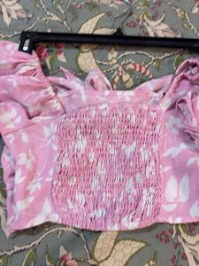 Floral Pink Crop Top