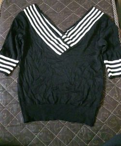 Striped V-Neck Sweater
