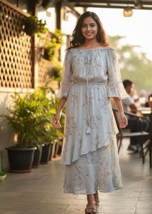 Floral Off-Shoulder Maxi Dress