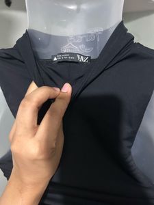 Zara Solid Black Top